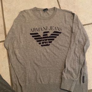 Mens gently worn Armani Jeans light weight sweater.